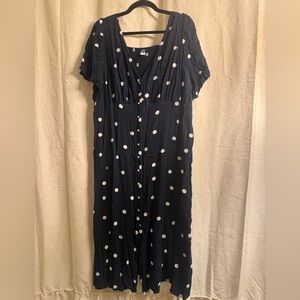 Old Navy Black and White Polka Dot Maxi Dress
